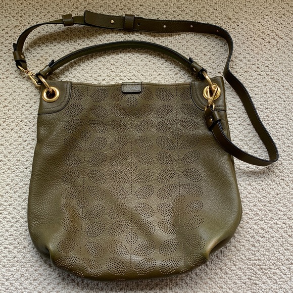 Orla Kiely Bags Orla Kiely Leather 6s Stem Punched Daisy Hobo Bag